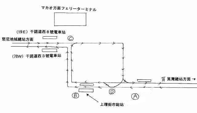 上環街市総站付近地図