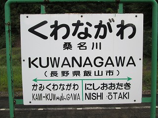桑名川駅名標
